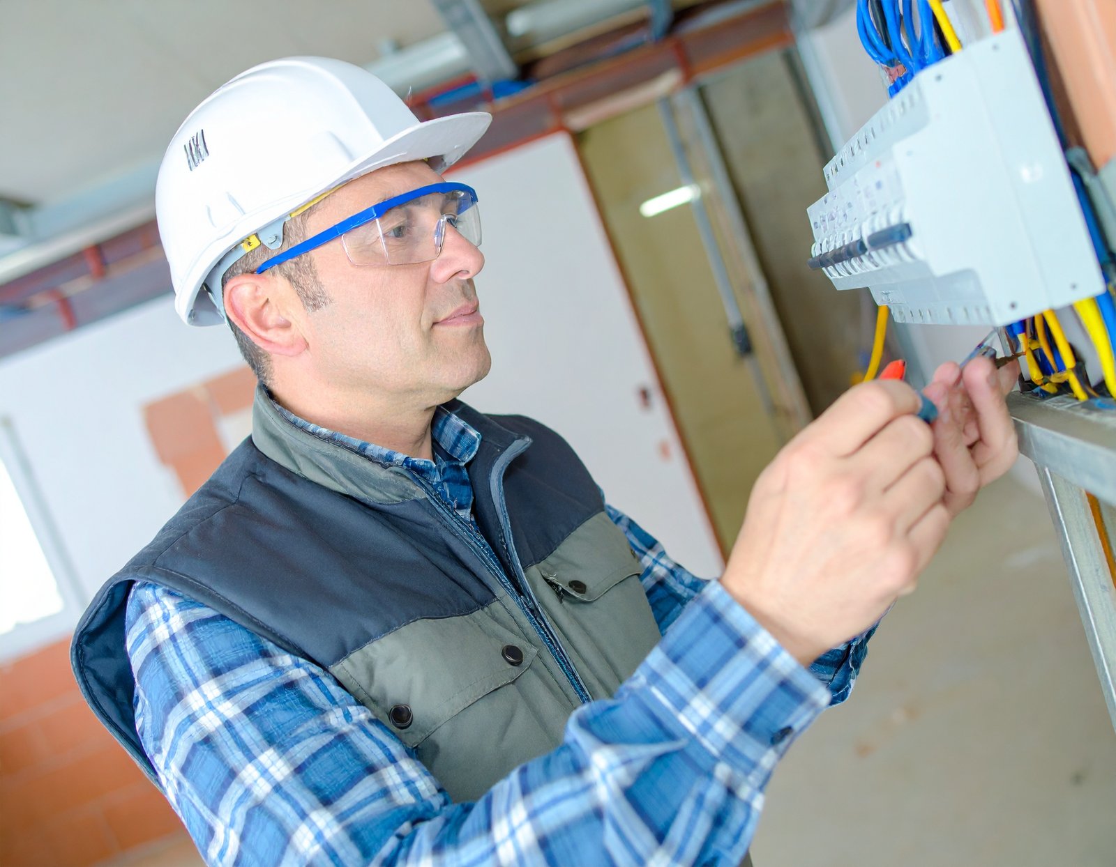 Licensed electrician performing electrical panel upgrade in Austin TX