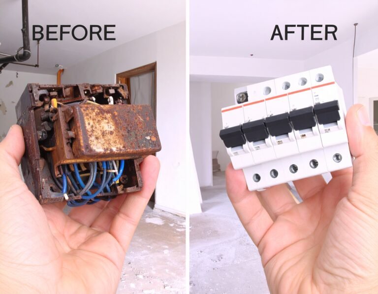 New breaker box installation with surge protection Austin